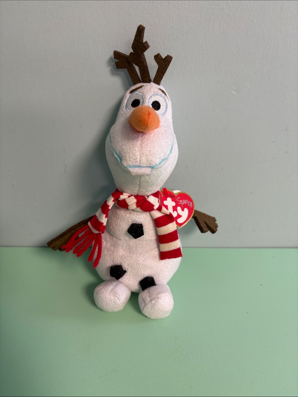 Disney Ty Sparkle Frozen Olaf Plush Stuffed Animal, Kids Plush Toy